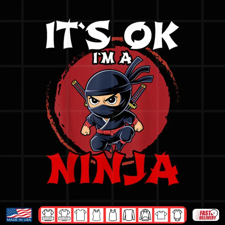 Design Its Ok Im A Ninja Youth Karate Toddler Modern Graphic Shirt