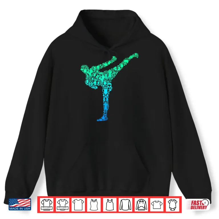 Hoodie Kickboxer Professional Kickboxing Karate Youth Modern Graphic Shirt