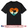 Lovers Heart Love Retro Karate Martial Arts Valentines Day Shirt