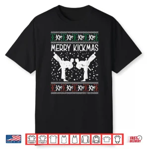 Merry Kickmas Ugly Christmas Karate Jiu Jitsu Martial Gift Shirt