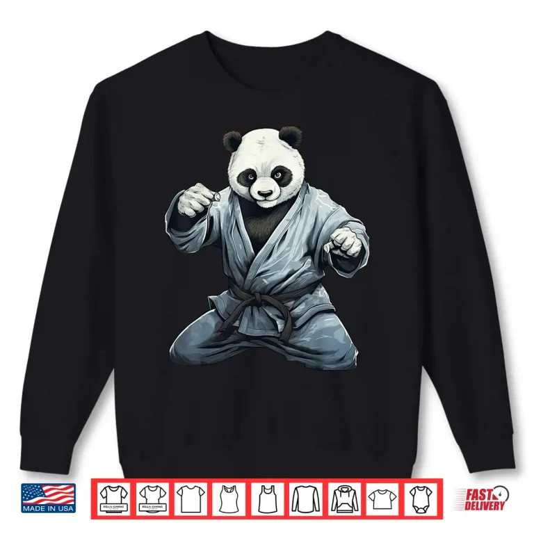 Sweatshirt Panda Kung Fu Taekwondo Martial Arts Judo Jujutsu Shirt