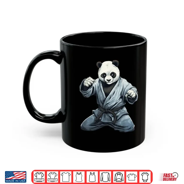 Mug Panda Kung Fu Taekwondo Martial Arts Judo Jujutsu Shirt