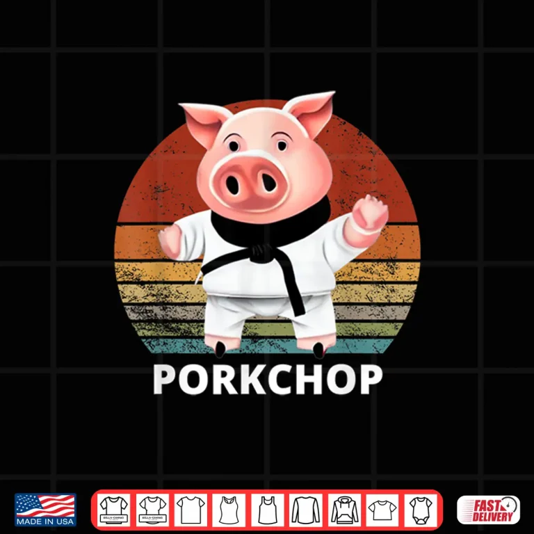 Design Pork Chop Pun Pig Karate Professional Humor Funny Shirt