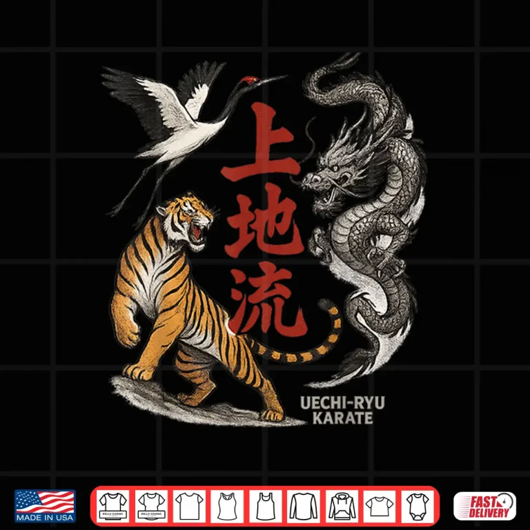 Design Professional Athletic Uechi Ryu Karate Modern Graphic Apparel Shirt
