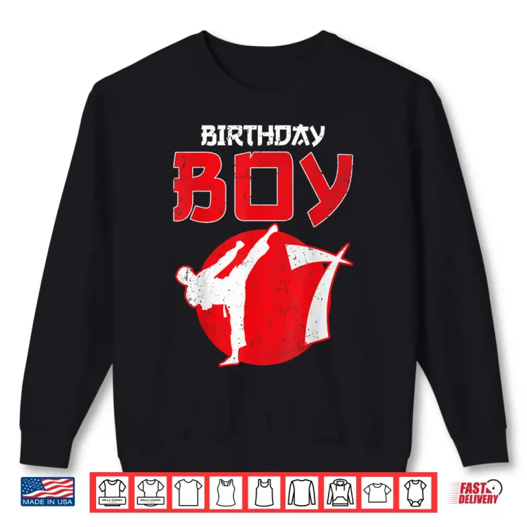 Sweatshirt Seventh Birthday Karate Taekwondo Youth Martial Arts Shirt