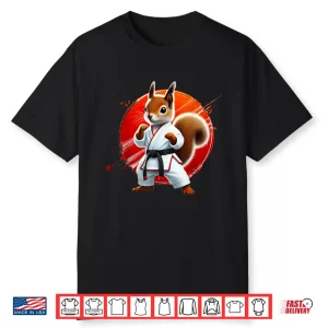 Squirrel Fighter Judo Taekwondo Jiujitsu Karate Animal Graphic Shirt