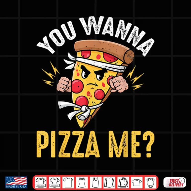Design You Wanna Pizza Me Ninja Kawaii Karate Pizza Humor Shirt