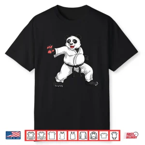 Black Belt Panda Lover Karate Japanese Martial Arts Sport Shirt