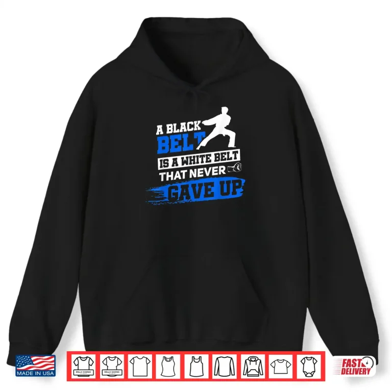 Hoodie Black Belt Saying Professional Karate Taekwondo Martial Arts Shirt