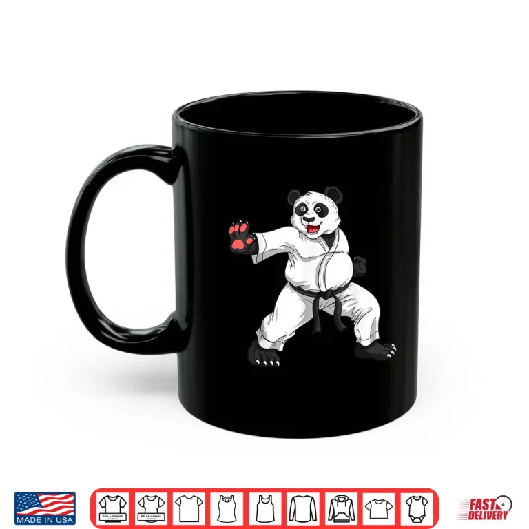 Mug Black Belt Panda Lover Karate Japanese Martial Arts Sport Shirt