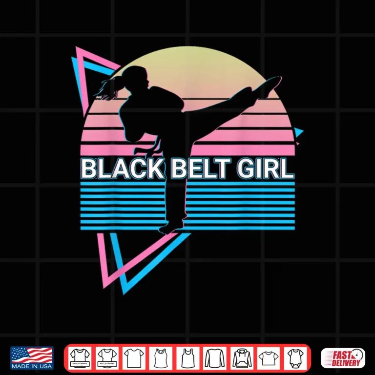 Design Black Belt Professional Taekwondo Karate Retro Vintage Shirt