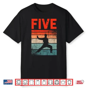 Fifth Birthday Fighter Karate Youth Professional Graphic Shirt