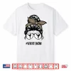 Leopard Messy Bun Hair Glasses Karate Mom Parent Identity Shirt