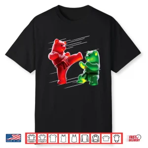 Ninja Design Gummy Bear Karate Professional Humor Graphic Shirt