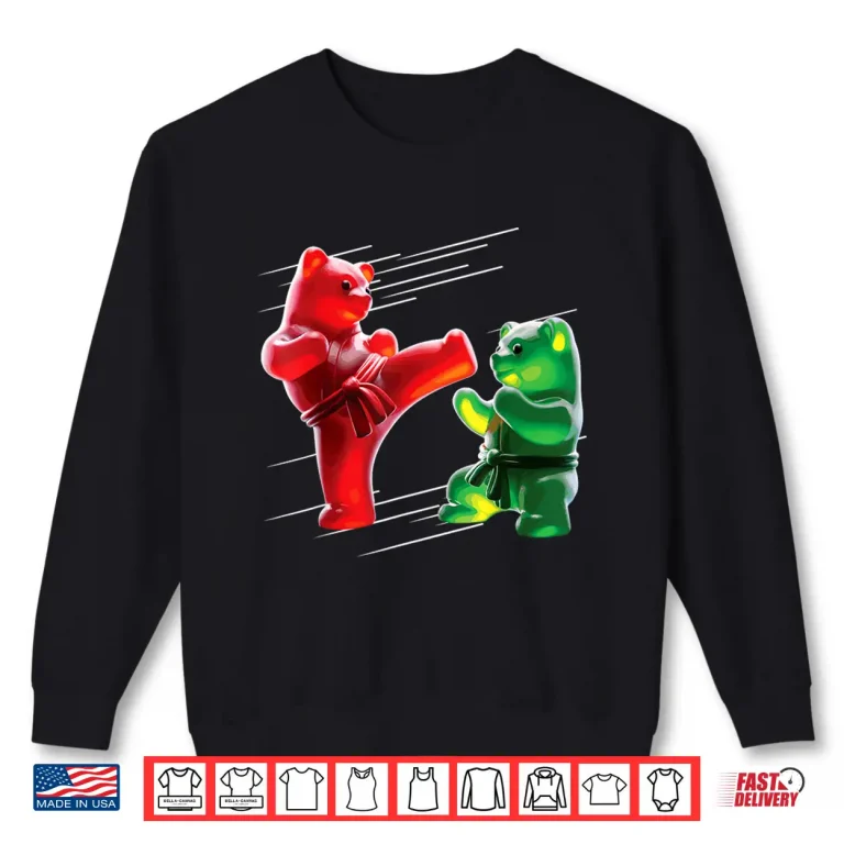 Sweatshirt Ninja Design Gummy Bear Karate Professional Humor Graphic Shirt