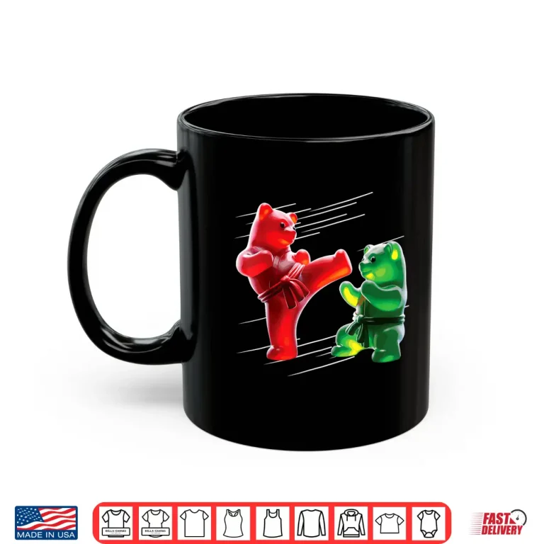Mug Ninja Design Gummy Bear Karate Professional Humor Graphic Shirt