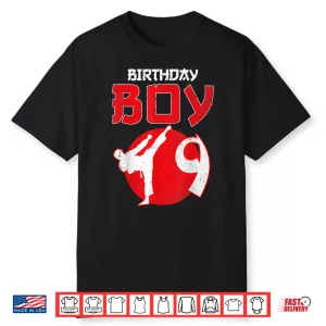 Ninth Birthday Karate Taekwondo Youth Martial Arts Shirt