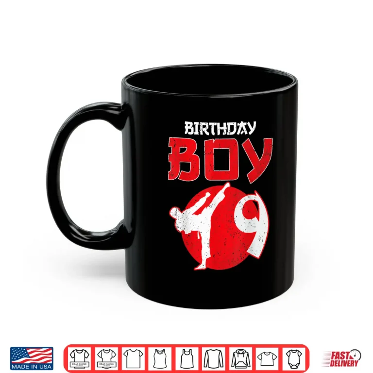 Mug Ninth Birthday Karate Taekwondo Youth Martial Arts Shirt