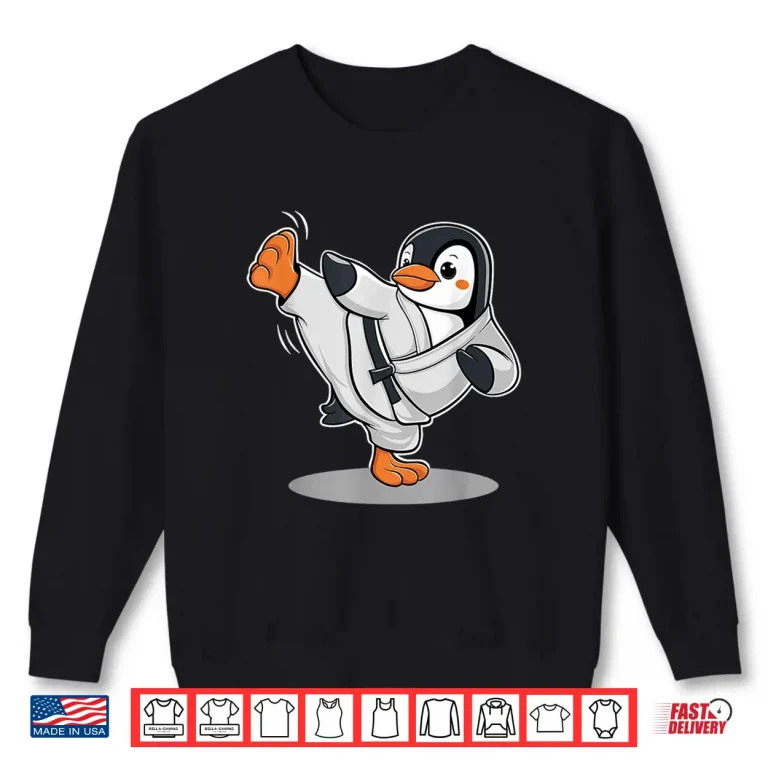 Sweatshirt Penguin Martial Arts Judo Taekwondo Karate Penguin Animal Shirt