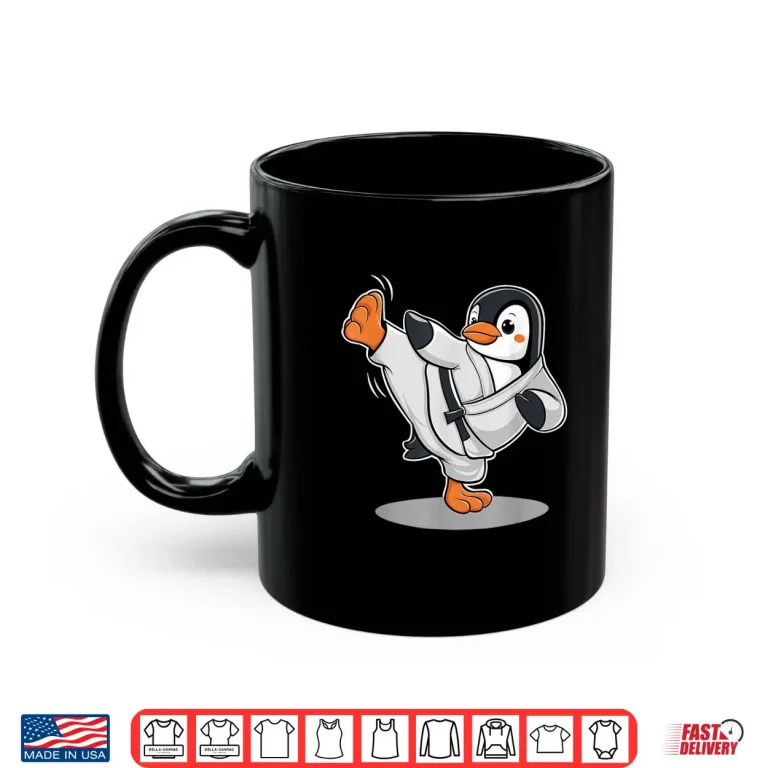 Mug Penguin Martial Arts Judo Taekwondo Karate Penguin Animal Shirt