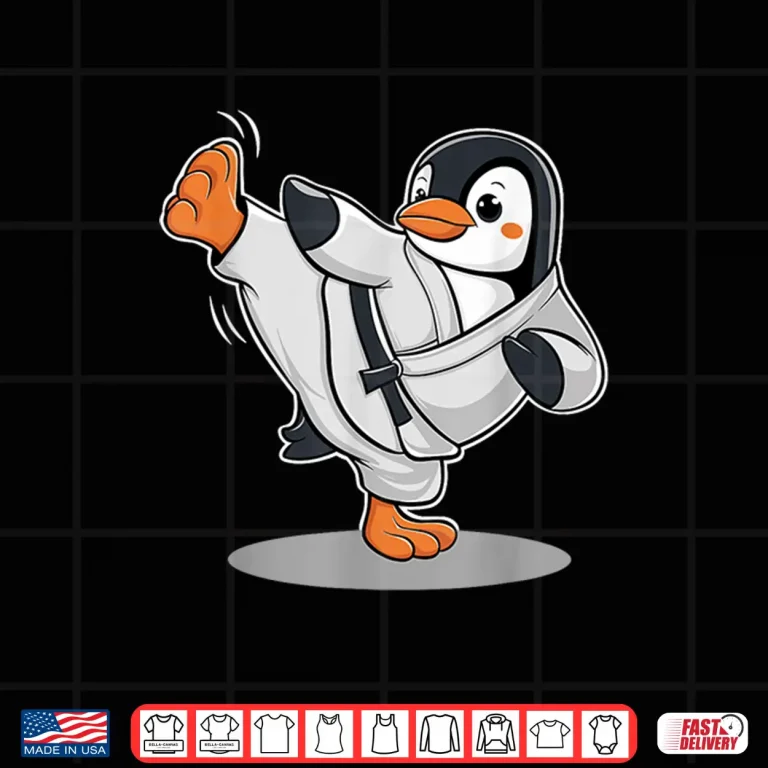 Design Penguin Martial Arts Judo Taekwondo Karate Penguin Animal Shirt