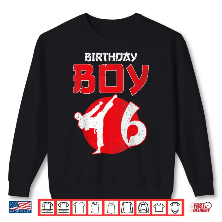 Sweatshirt Sixth Birthday Karate Taekwondo Youth Martial Arts Shirt