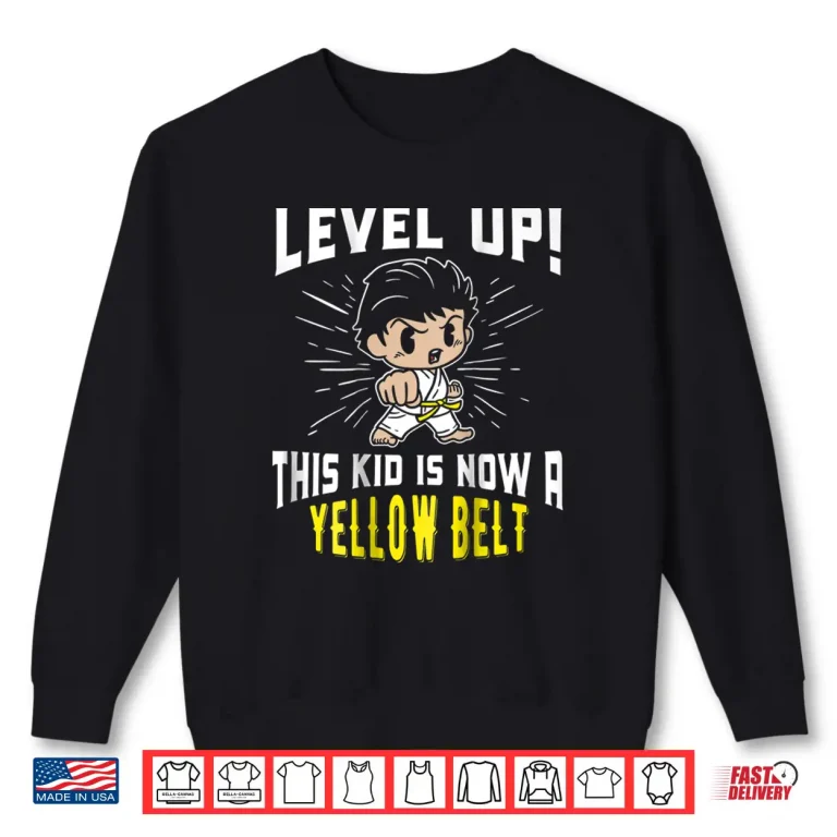 Sweatshirt Uniform Yellow Belt Award Karate Professional Youth Gift Shirt