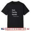 Christian Faith Jesus Christianity God Family Karate Graphic Shirt