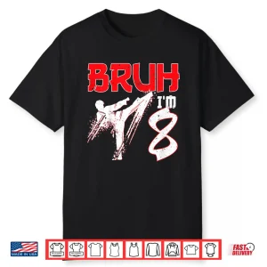 Eighth Birthday Karate Taekwondo Youth Martial Arts Graphic Shirt