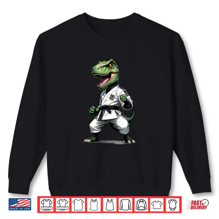 Sweatshirt Dinosaur T Rex Graphic Karate Martial Arts Professional Graphic Shirt