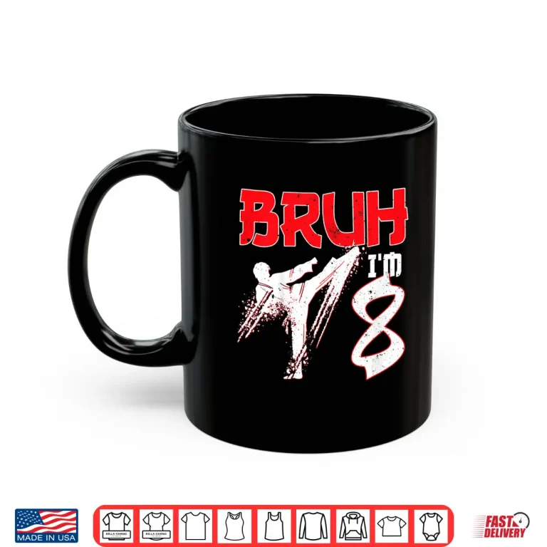 Mug Eighth Birthday Karate Taekwondo Youth Martial Arts Graphic Shirt