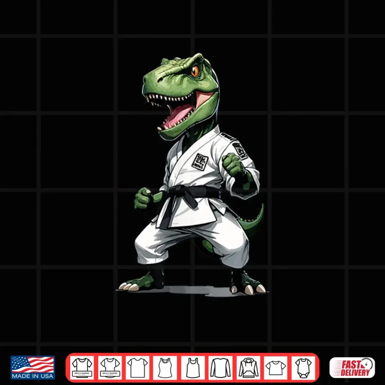 Design Dinosaur T Rex Graphic Karate Martial Arts Professional Graphic Shirt