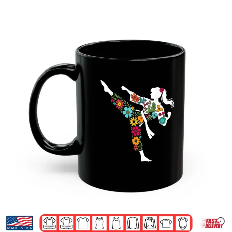 Mug Floral Kick Taekwondo Martial Arts Karate Professional Humor Funny Shirt