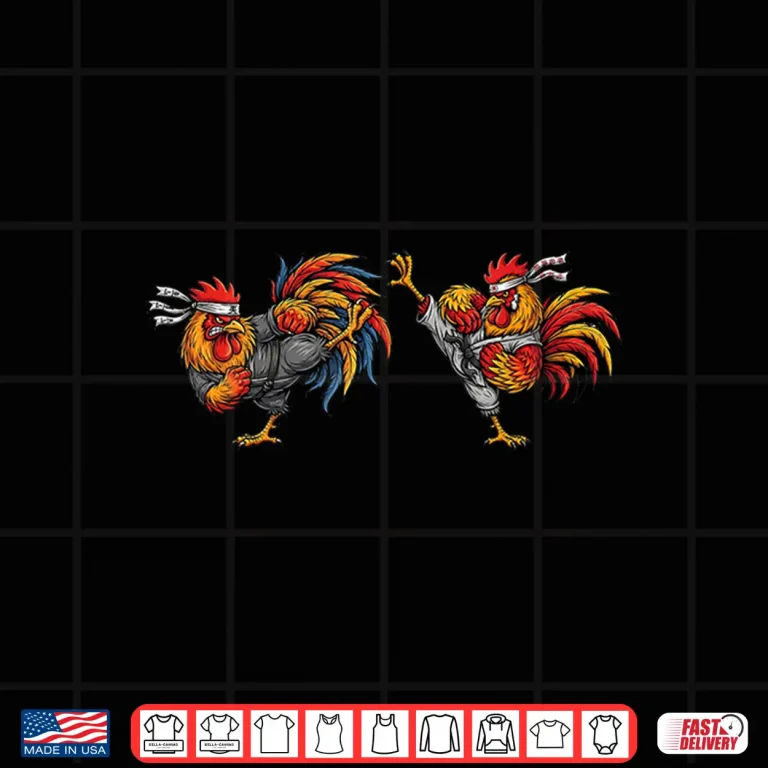 Design Fighting Chicken Rooster Fighter Meme Karate Professional Humor Shirt