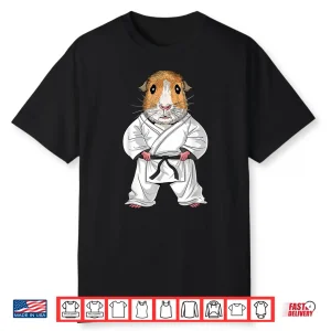 Guinea Pig Ninja Jiu Jitsu Taekwondo Martial Arts Graphic Shirt