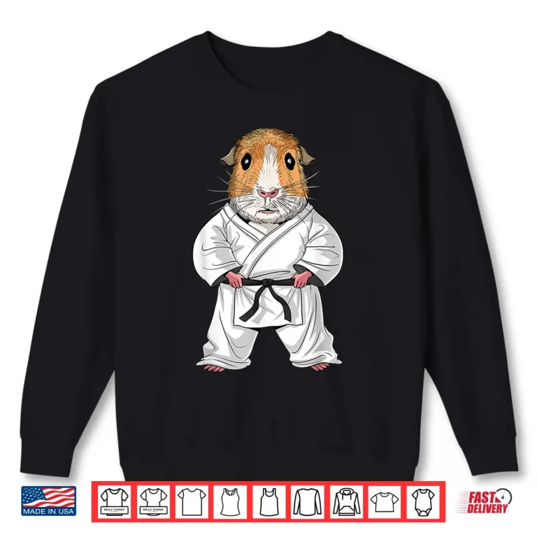 Sweatshirt Guinea Pig Ninja Jiu Jitsu Taekwondo Martial Arts Graphic Shirt