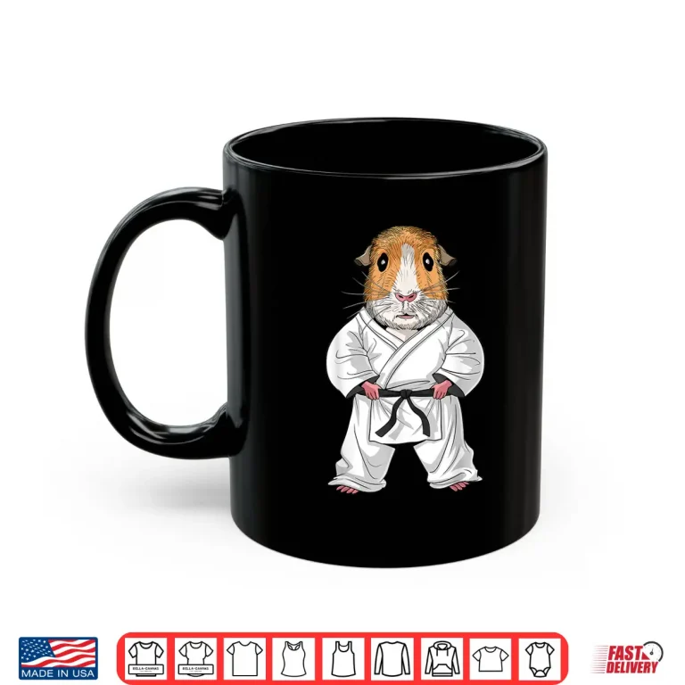 Mug Guinea Pig Ninja Jiu Jitsu Taekwondo Martial Arts Graphic Shirt