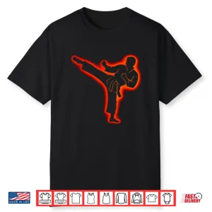 Professional Athletic Taekwondo Karate Martial Arts Youth Kick Shirt