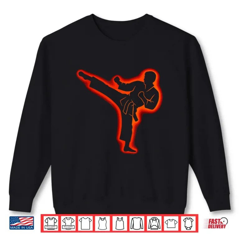 Sweatshirt Professional Athletic Taekwondo Karate Martial Arts Youth Kick Shirt