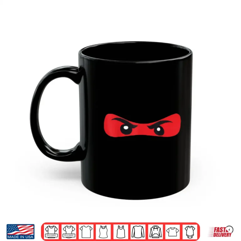 Mug Red Ninja Eyes Warrior Costume Martial Arts Karate Humor Shirt