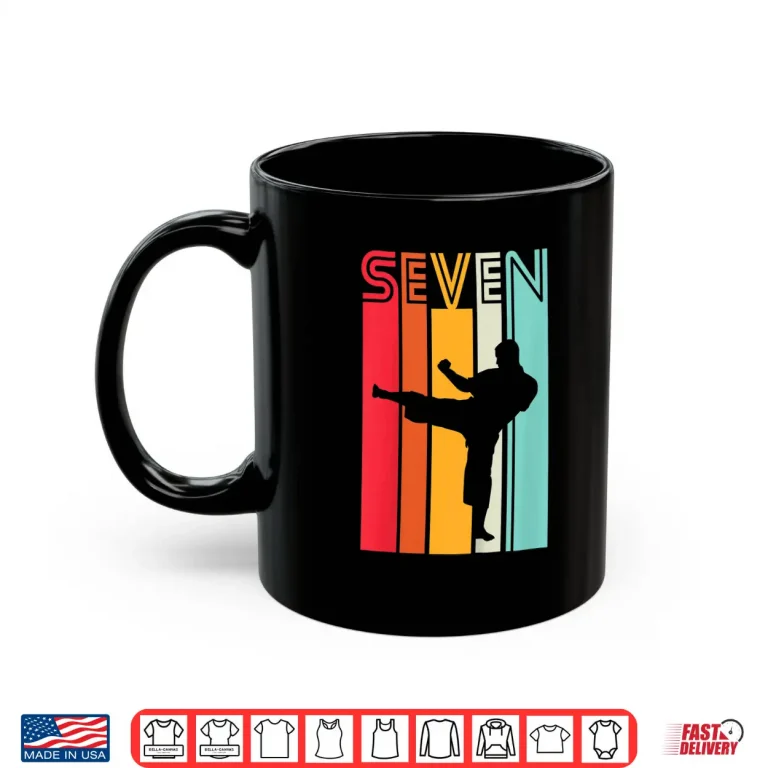 Mug Seventh Birthday Karate Retro Taekwondo Martial Arts Youth Shirt