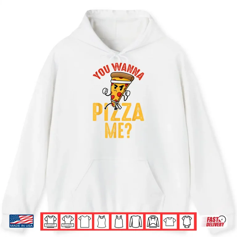 Hoodie You Wanna Pizza Me Ninja Kawaii Karate Pizza Humor Funny Shirt