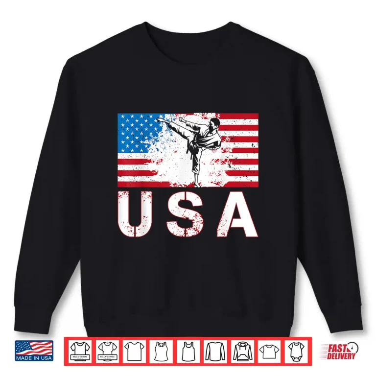 Sweatshirt USA Team American Flag Martial Arts US Karate Athlete Shirt