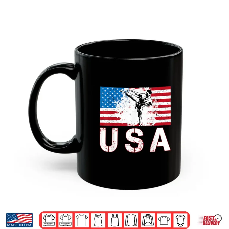 Mug USA Team American Flag Martial Arts US Karate Athlete Shirt
