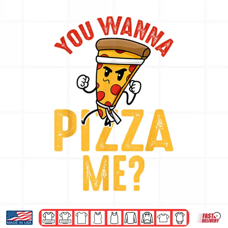 Design You Wanna Pizza Me Ninja Kawaii Karate Pizza Humor Funny Shirt