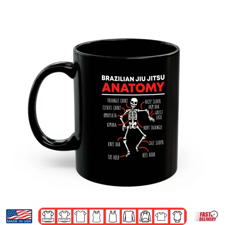 Mug Anatomy Skeleton Brazilian Jiu Jitsu Mixed Martial Arts Humor Shirt