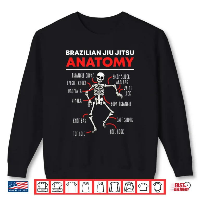 Sweatshirt Anatomy Skeleton Brazilian Jiu Jitsu Mixed Martial Arts Humor Shirt 1