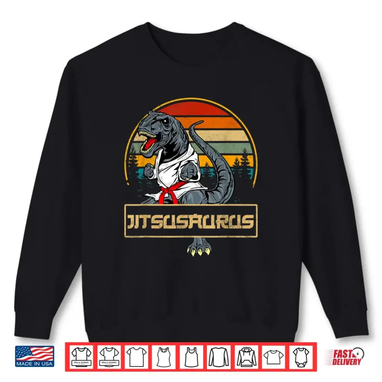 Sweatshirt Jitsusaurus T Rex Jiu Jitsu BJJ MMA Martial Arts Gift Shirt 1