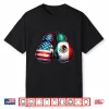 Usa And Mexican Flags Gloves Boxing Vintage Style Shirt