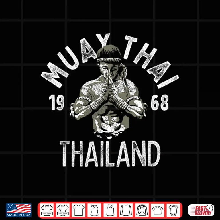 Design Thailand Vintage Tiger Fighter Muay Thai Training Gift Shirt